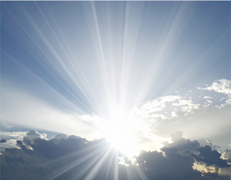 Blauer Himmel Hoffnung